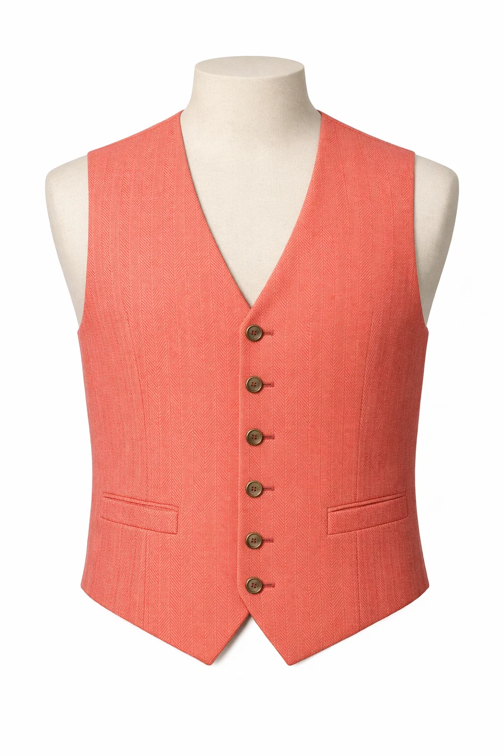 H/BONE VEST CORAL