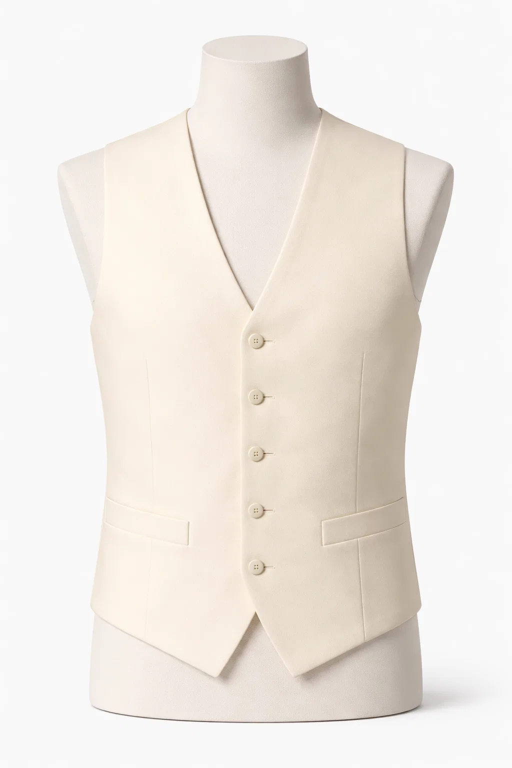 M Solid Vest Ivory