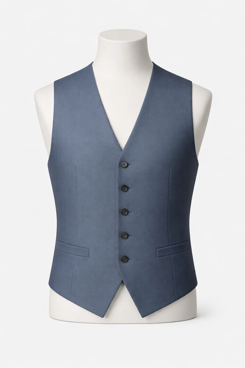 M Solid Vest Steel Blue