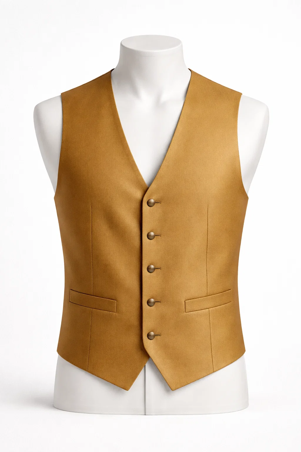 M Solid Vest Toffee Gold