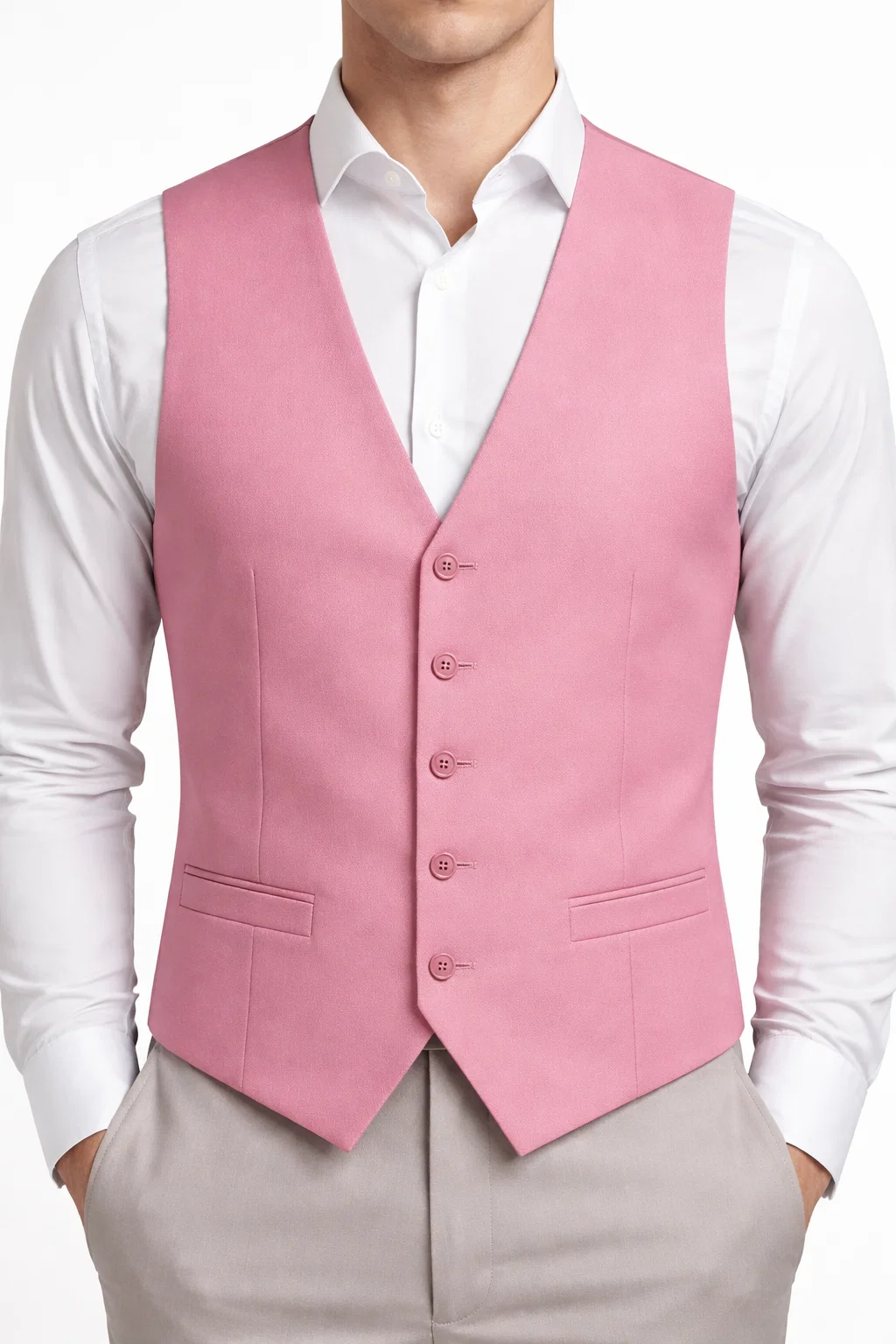 Mod Solid Vest Pink